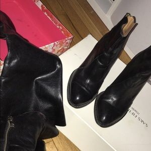 Zara leather booties